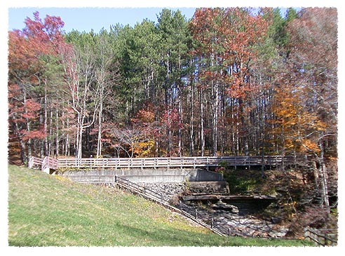 Trail 6 at the Strahl Lake dam
